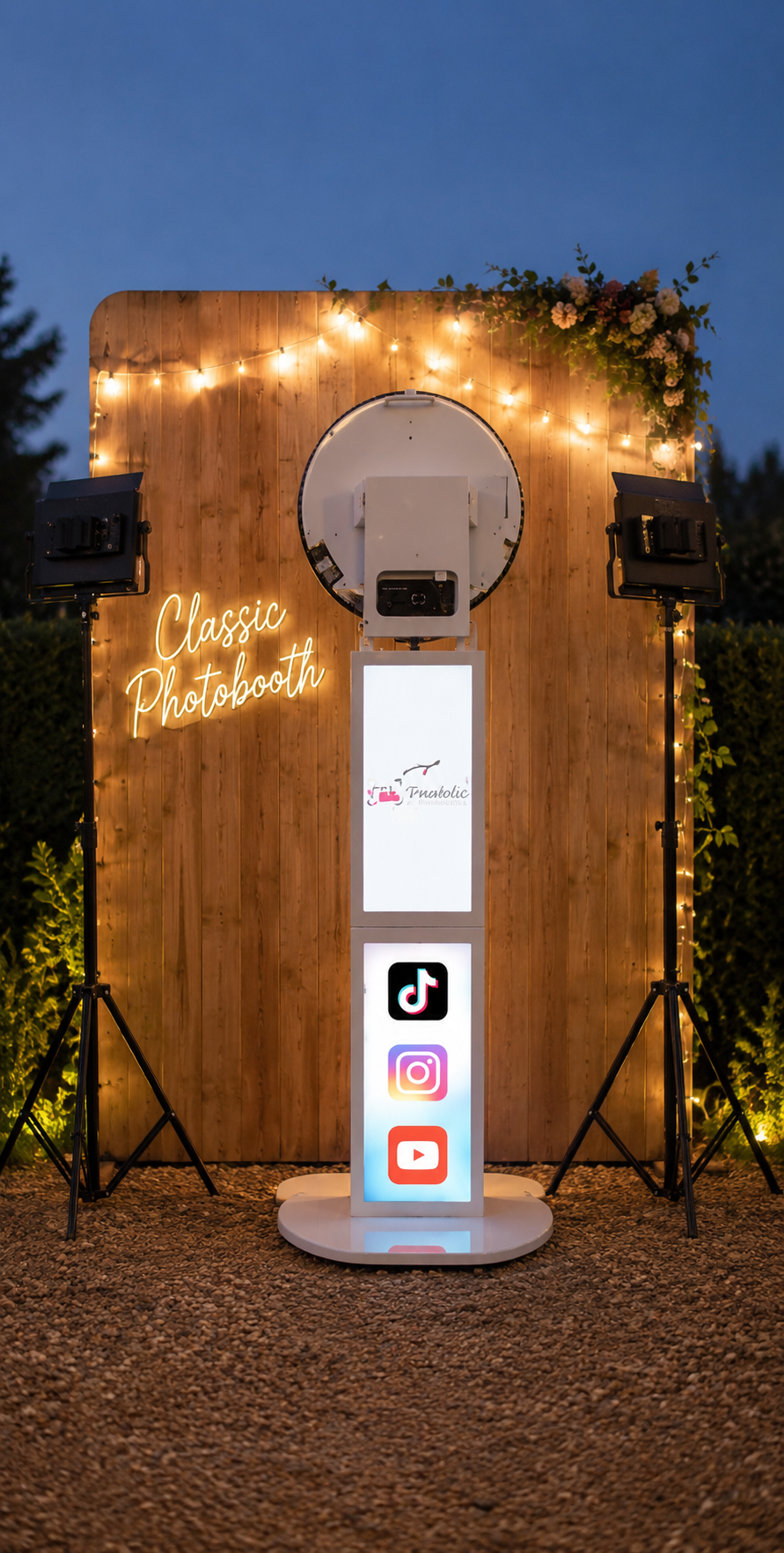 Classic photo booth setup